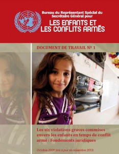 # 1 - Les six violations graves commises envers les enfants en temps de conflit armé