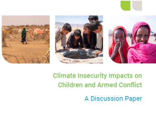 New Research Sheds Light on Climate Insecurity Impacts on Children and Armed Conflict