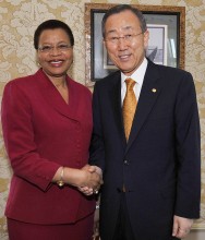 Graça Machel and Ban Ki-moon. Copyrights: UN Photo